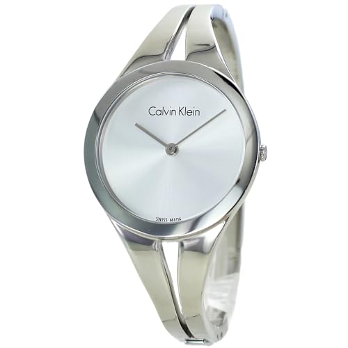 [カルバンクライン] 腕時計 レディース バングルウォッチ ステンレス ブレスレット シルバー 携帯用 腕時計ケース付き K7W2M116-dc [並行輸入品]